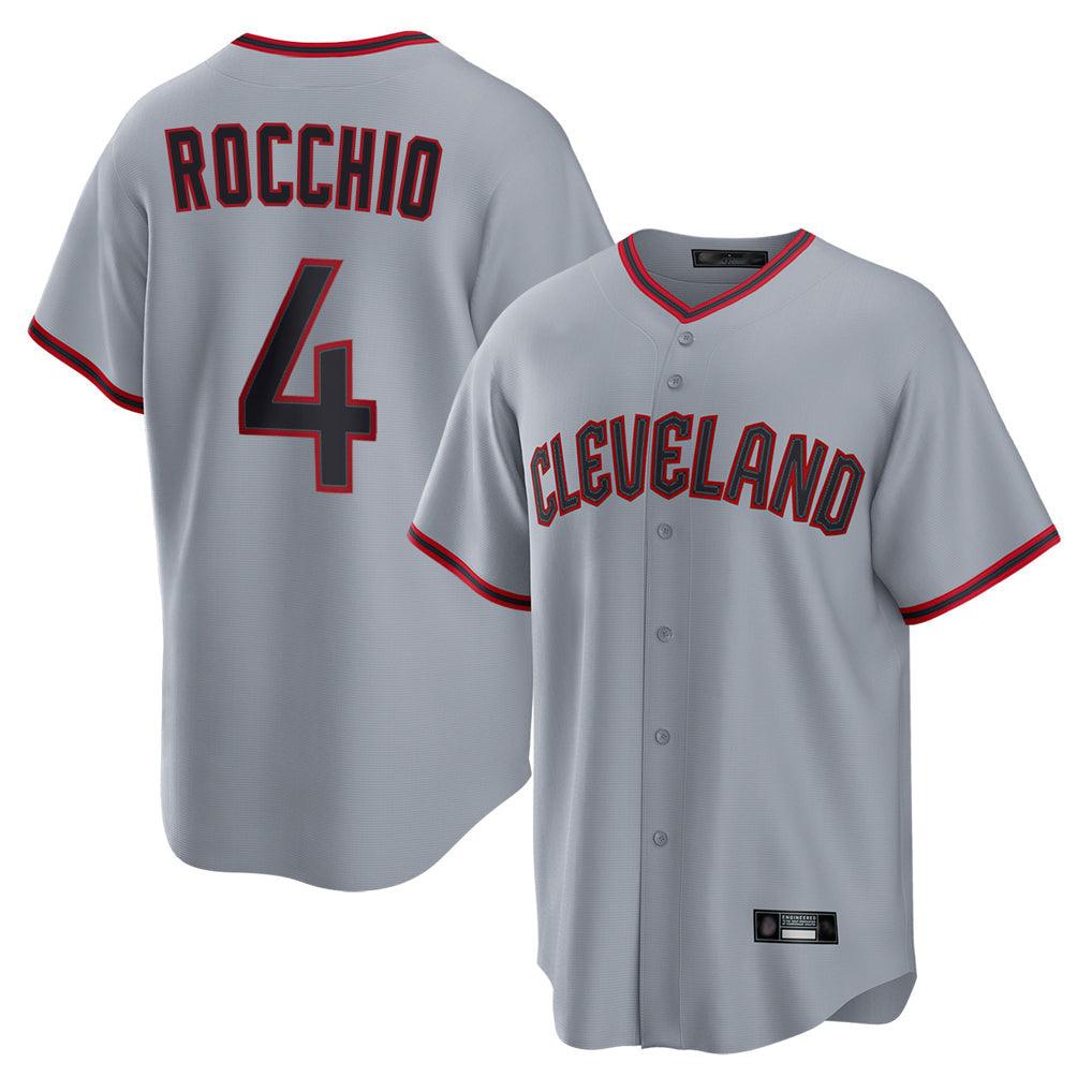 Jamed C.Guardians #4 Brayan Rocchio Player Gray Home Game Stitched Jerseys