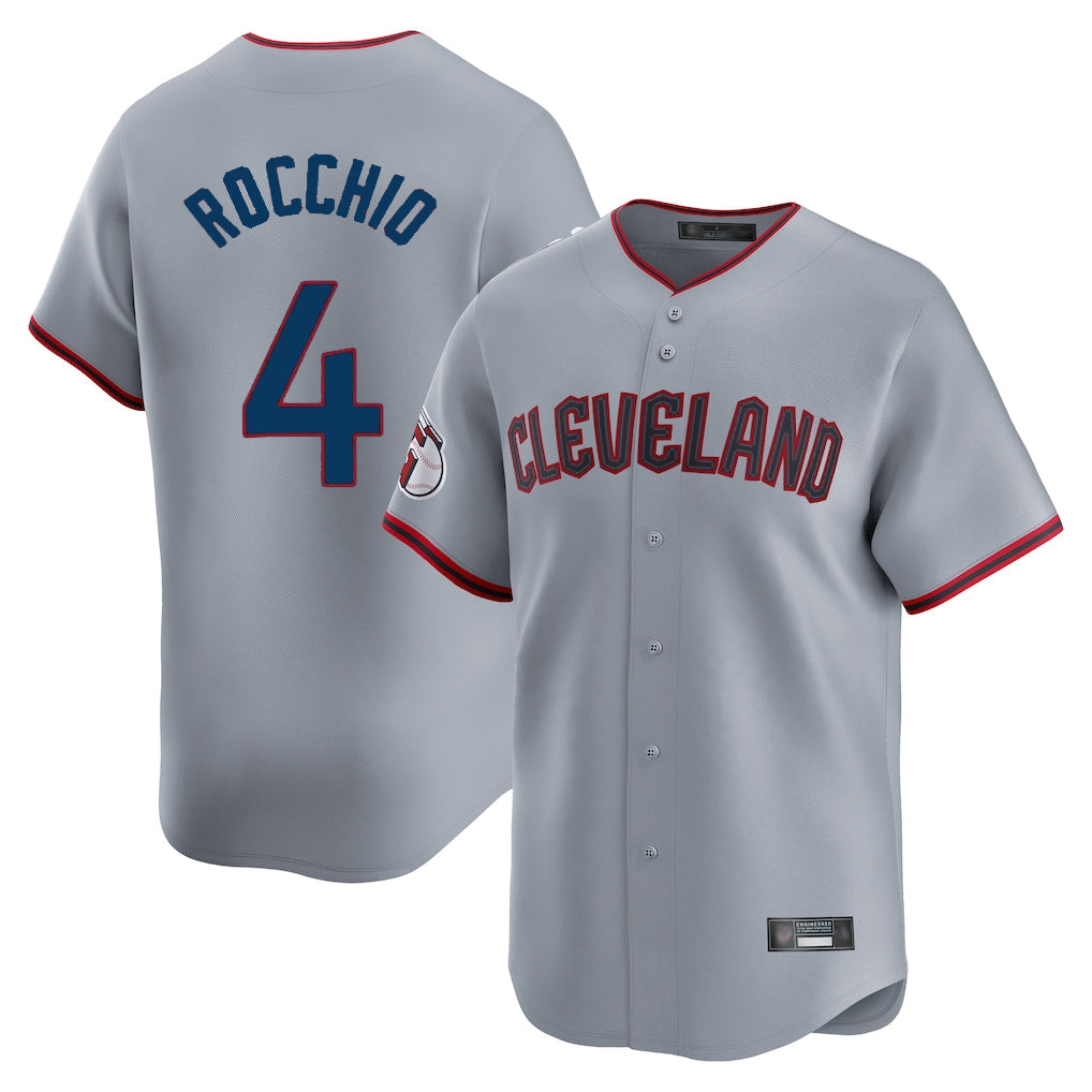 Jamed C.Guardians #4 Brayan Rocchio Player Gray Road Limited Home Game Stitched Jerseys