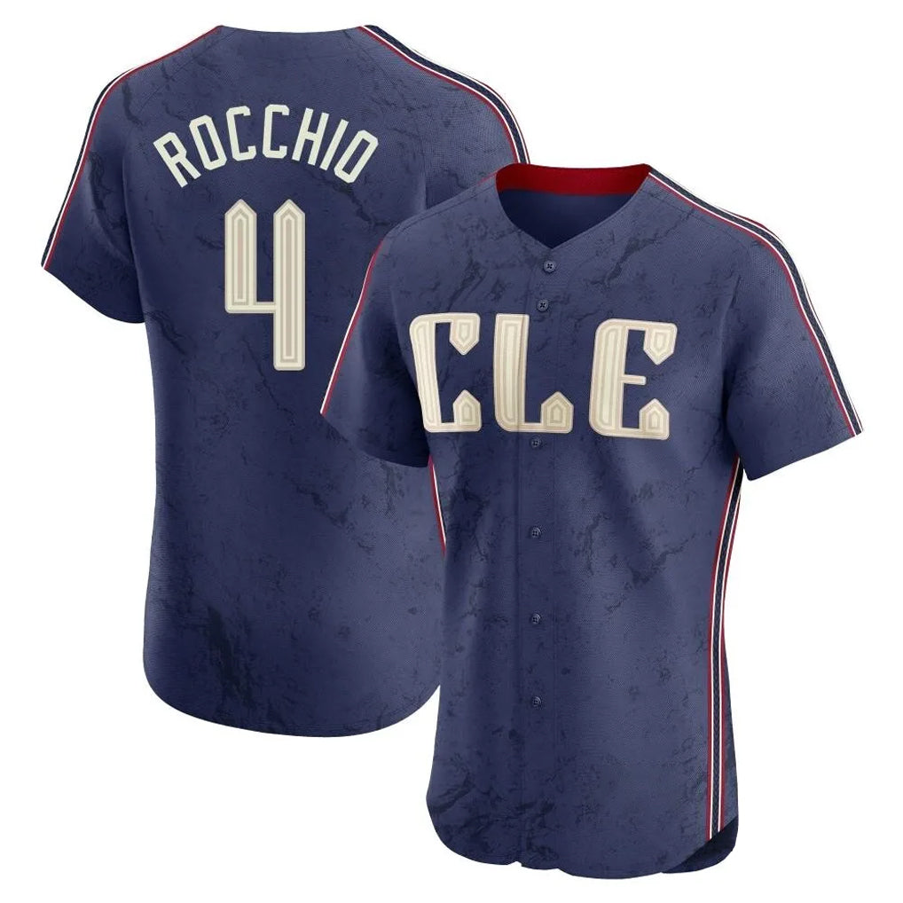 Jamed C.Guardians #4 Brayan Rocchio Player Navy City Connect Limited Elite Home Stitched Jerseys