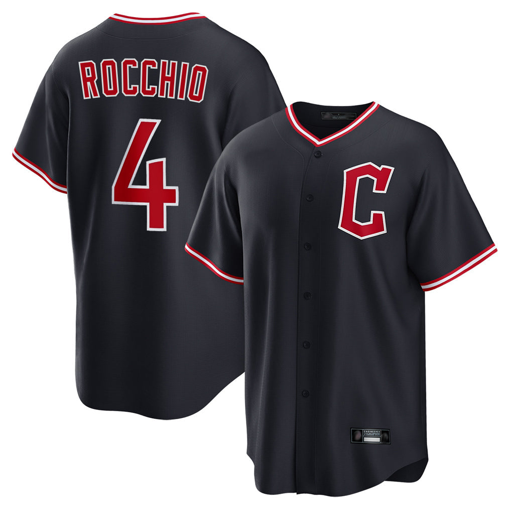 Jamed C.Guardians #4 Brayan Rocchio Player Navy Home Game Stitched Jerseys