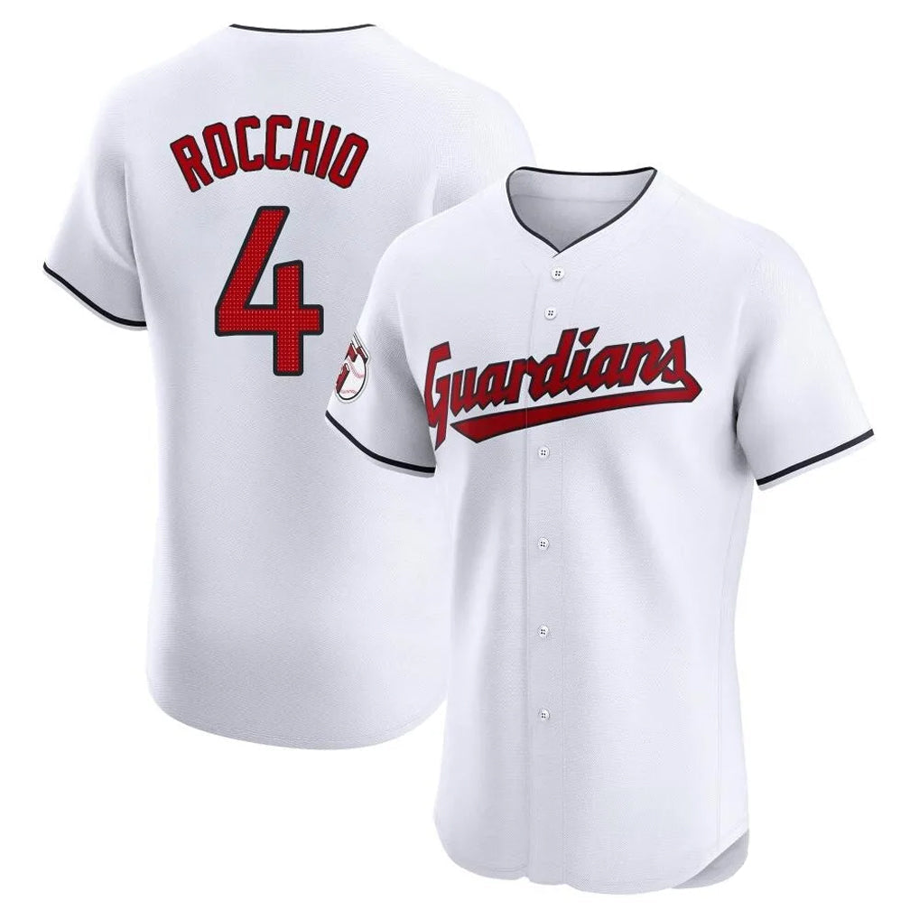 Jamed C.Guardians #4 Brayan Rocchio Player White Limited Elite Home Stitched Jerseys