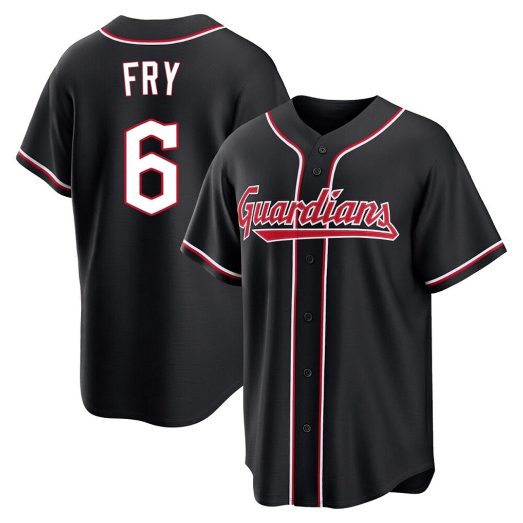 Jamed C.Guardians #6 David Fry Player Black Fashion Out Home Game Stitched Jerseys