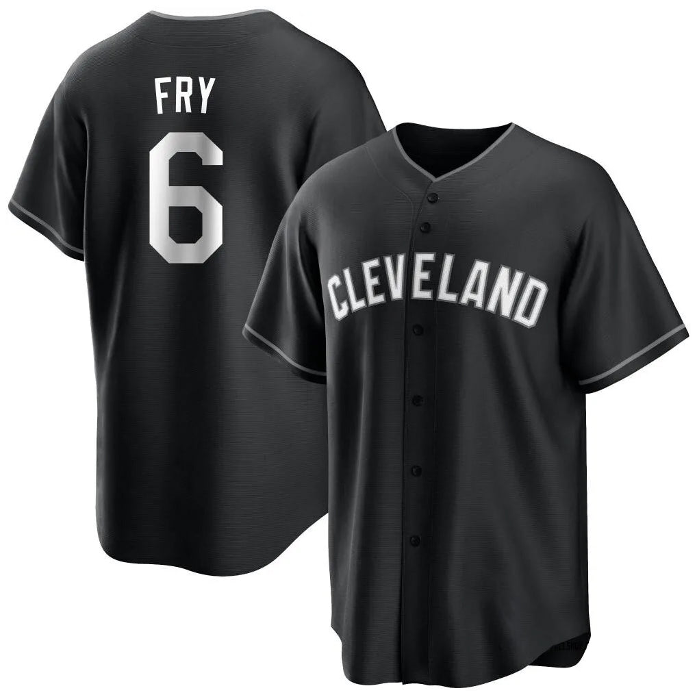 Jamed C.Guardians #6 David Fry Player Black Home Game Stitched Jerseys