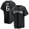 Jamed C.Guardians #6 David Fry Player Black Home Game Stitched Jerseys