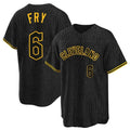 Jamed C.Guardians #6 David Fry Player Black Snake Skin City Home Game Stitched Jerseys