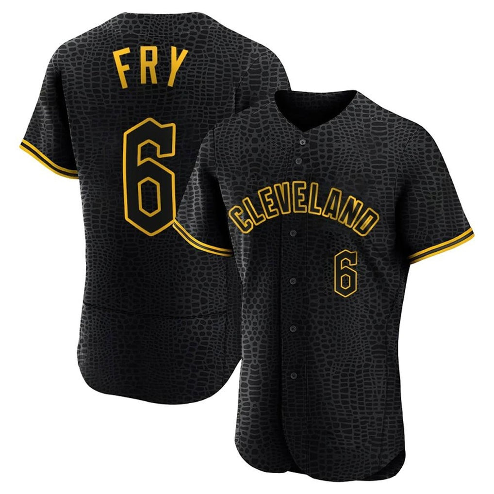 Jamed C.Guardians #6 David Fry Player Black Snake Skin City Limited Elite Home Stitched Jerseys