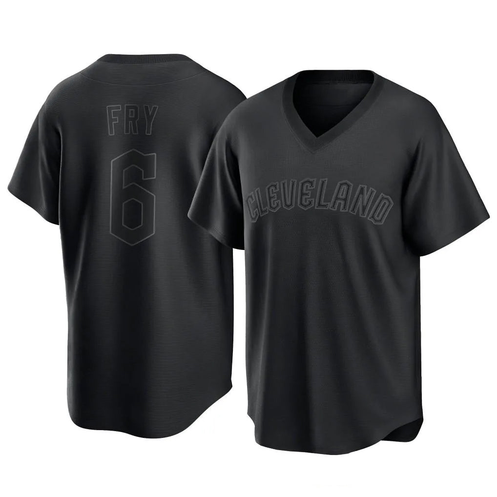 Jamed C.Guardians #6 David Fry Player Black T-shirt Home Game Stitched Jerseys