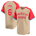 Jamed C.Guardians #6 David Fry Player Cream American League All-Star Limited Home Stitched Jerseys