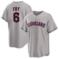 Jamed C.Guardians #6 David Fry Player Gray Game Home Stitched Jerseys