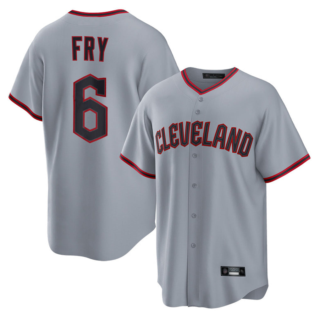 Jamed C.Guardians #6 David Fry Player Gray Home Game Stitched Jerseys