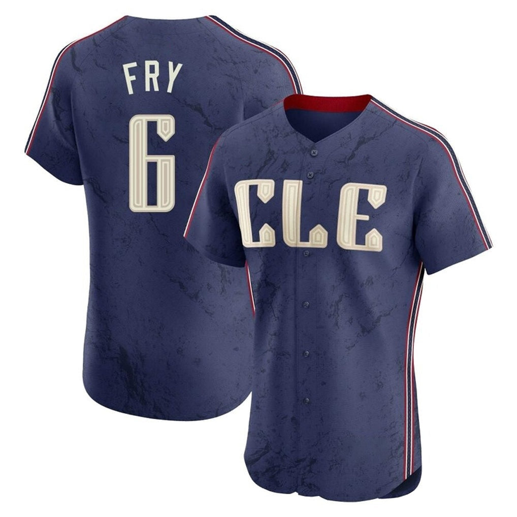 Jamed C.Guardians #6 David Fry Player Navy City Connect Limited Elite Home Stitched Jerseys