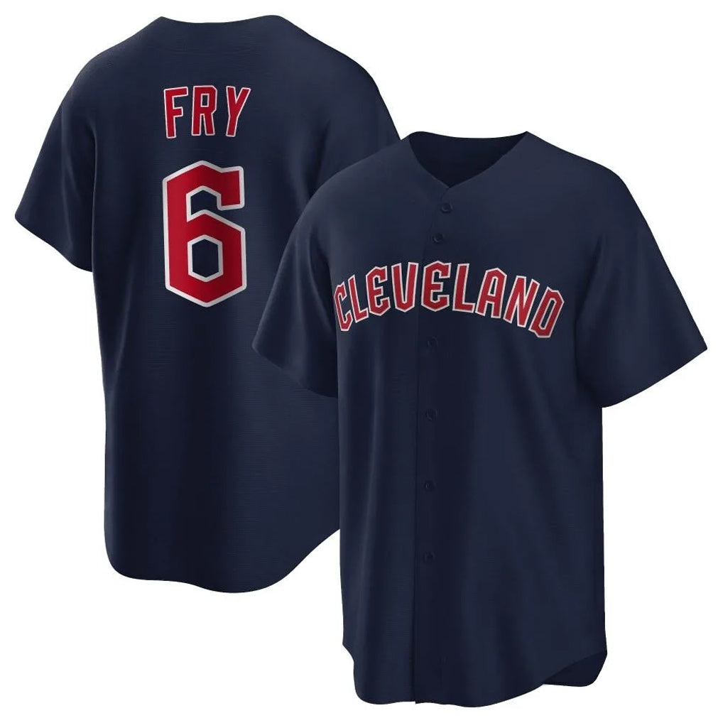 Jamed C.Guardians #6 David Fry Player Navy Game Home Stitched Jerseys