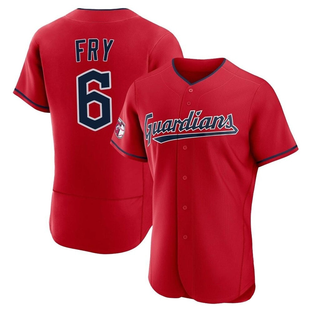 Jamed C.Guardians #6 David Fry Player Red Limited Elite Home Stitched Jerseys