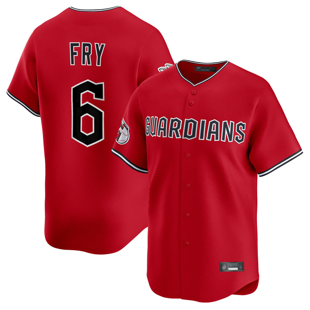 Jamed C.Guardians #6 David Fry Player Red Limited Home Stitched Jerseys