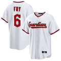Jamed C.Guardians #6 David Fry Player White Game Home Stitched Jerseys