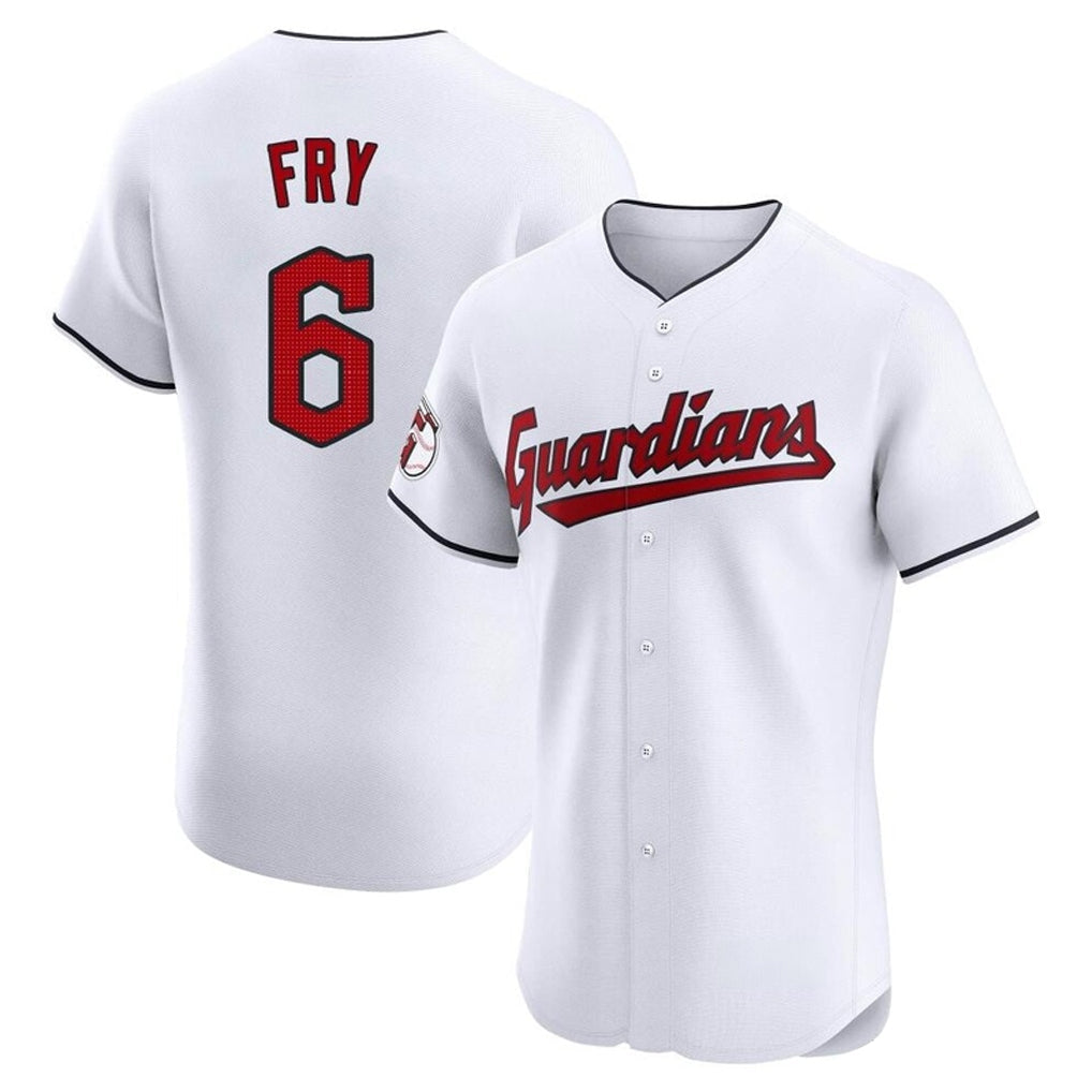 Jamed C.Guardians #6 David Fry Player White Limited Elite Home Stitched Jerseys