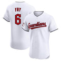 Jamed C.Guardians #6 David Fry Player White Limited Elite Home Stitched Jerseys