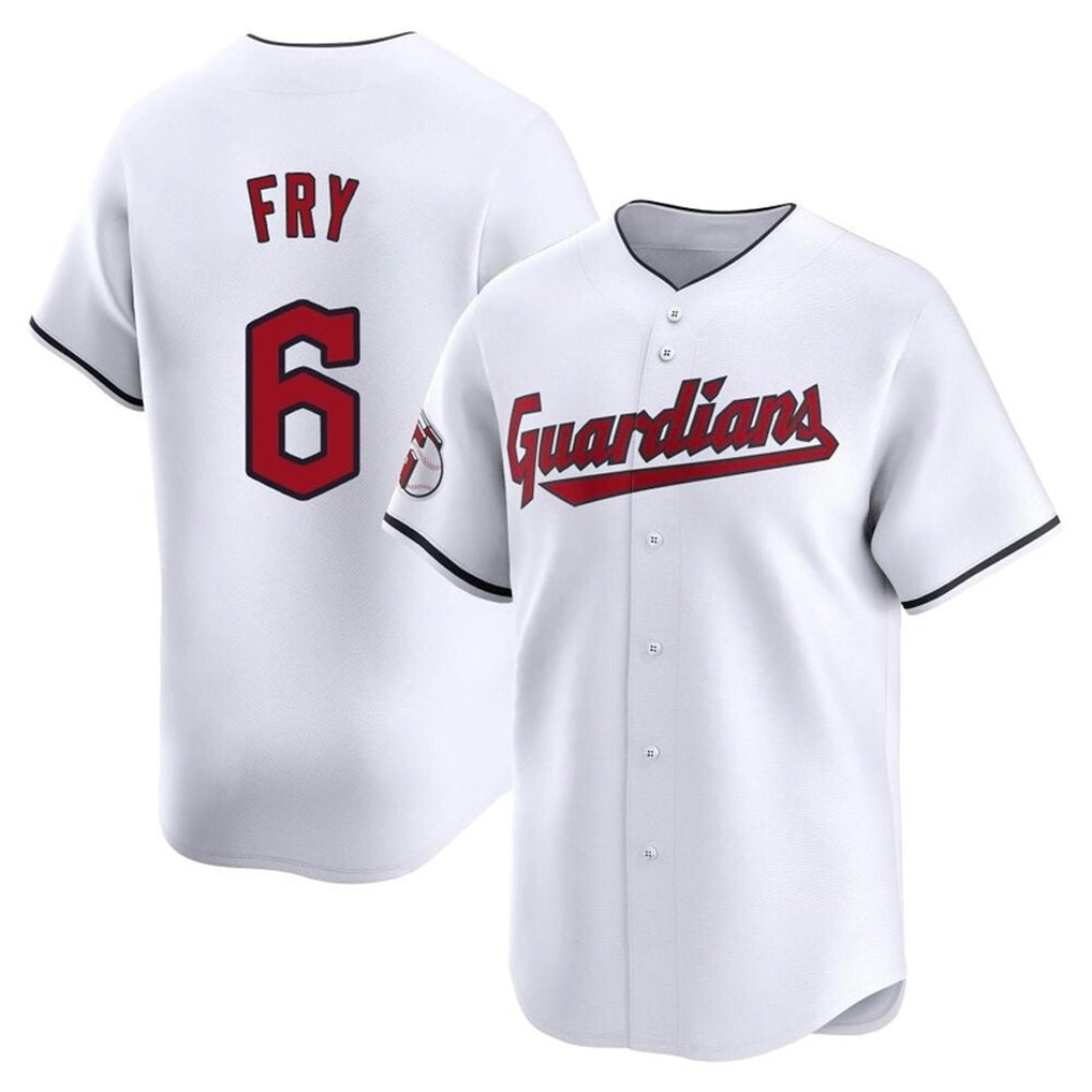 Jamed C.Guardians #6 David Fry Player White Limited Home Stitched Jerseys