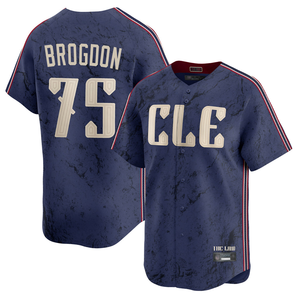 Jamed C.Guardians #75 Connor Brogdon Player Navy City Connect Limited Home Stitched Jerseys