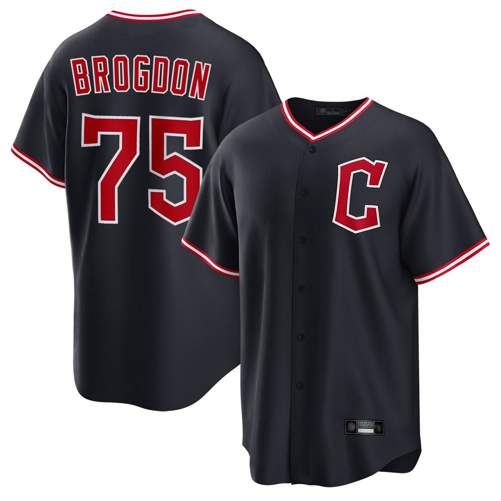 Jamed C.Guardians #75 Connor Brogdon Player Navy Home Game Stitched Jerseys