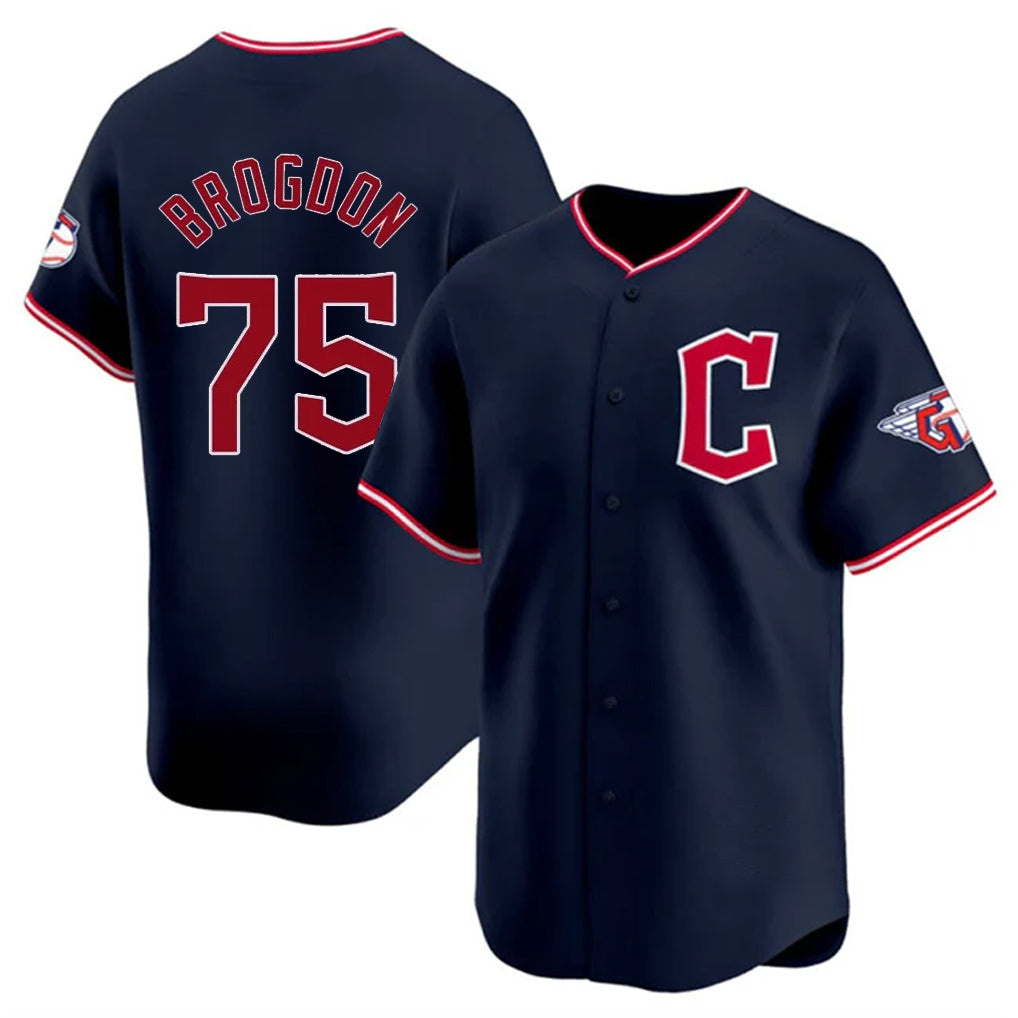 Jamed C.Guardians #75 Connor Brogdon Player Navy Limited Home Stitched Jerseys