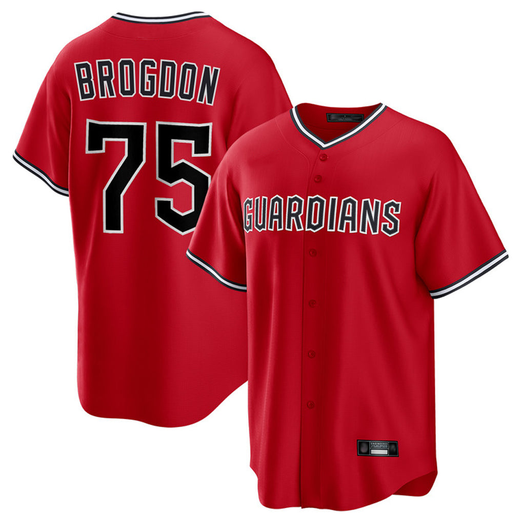 Jamed C.Guardians #75 Connor Brogdon Player Red Home Game Stitched Jerseys