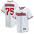 Jamed C.Guardians #75 Connor Brogdon Player White Game Home Stitched Jerseys