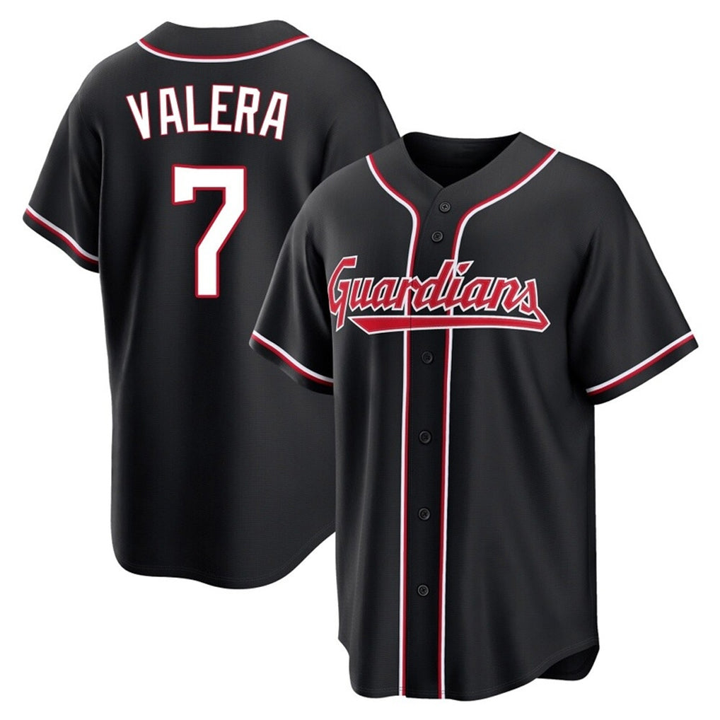 Jamed C.Guardians #7 George Valera Player Black Fashion Out Home Game Stitched Jerseys