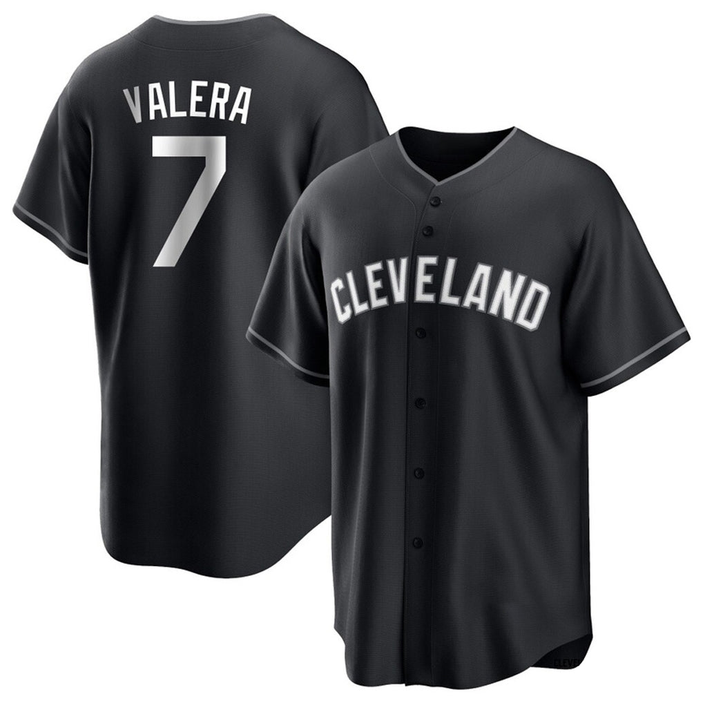 Jamed C.Guardians #7 George Valera Player Black Home Game Stitched Jerseys
