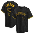 Jamed C.Guardians #7 George Valera Player Black Snake Skin City Home Game Stitched Jerseys