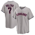 Jamed C.Guardians #7 George Valera Player Gray Game Home Stitched Jerseys