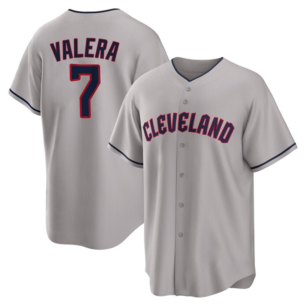 Jamed C.Guardians #7 George Valera Player Gray Game Home Stitched Jerseys