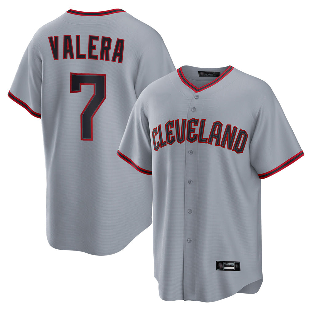 Jamed C.Guardians #7 George Valera Player Gray Home Game Stitched Jerseys
