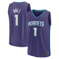 Jamed C.Hornets #1 LaMelo Ball  Purple Fast Break Replica Player Jerseys - Statement Edition