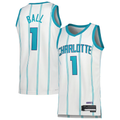 Jamed C.Hornets #1 LaMelo Ball  White Swingman Jerseys - Association Edition