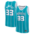 Jamed C.Hornets #33 Liam McNeeley  Teal Fast Break Replica Jerseys - Icon Edition