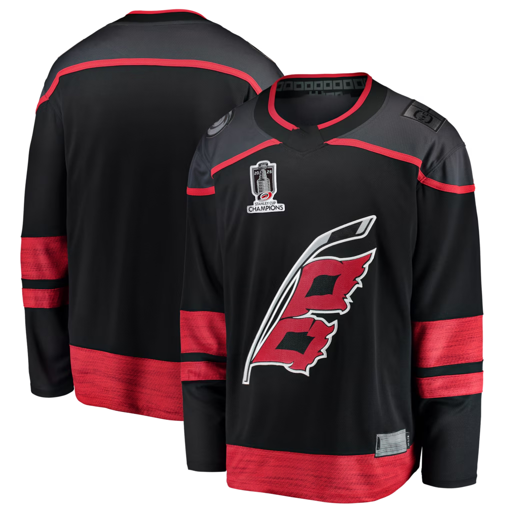 Jamed C.Hurricanes Black 2026 Stanley Cup Champions Home Breakaway Stitched Jerseys
