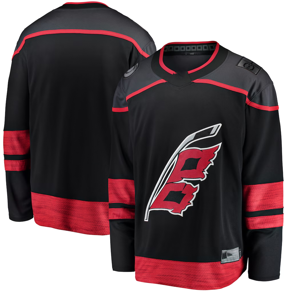 Jamed C.Hurricanes Black Home Breakaway Stitched Jerseys