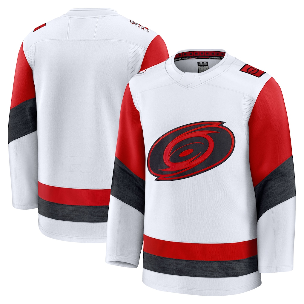 Jamed C.Hurricanes White Away Premium Stitched Jerseys