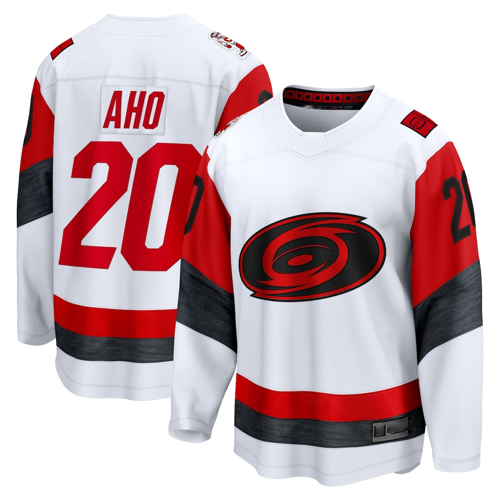 Jamed C.Hurricanes #20 Sebastian Aho White Away Breakaway Stitched Jerseys