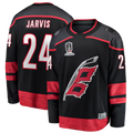 Jamed C.Hurricanes #24 Seth Jarvis Black 2026 Stanley Cup Champions Home Breakaway Stitched Jerseys