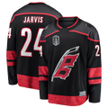 Jamed C.Hurricanes #24 Seth Jarvis Black 2026 Stanley Cup Final Home Breakaway Stitched Jerseys