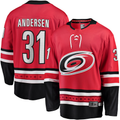 Jamed C.Hurricanes #31 Frederik Andersen Red Alternate Breakaway Player Stitched Jerseys