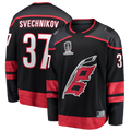 Jamed C.Hurricanes #37 Andrei Svechnikov Black 2026 Stanley Cup Champions Home Breakaway Stitched Jerseys