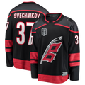 Jamed C.Hurricanes #37 Andrei Svechnikov Black 2026 Stanley Cup Final Home Breakaway Stitched Jerseys
