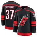 Jamed C.Hurricanes #37 Andrei Svechnikov Black Home Premium Stitched Jerseys