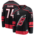 Jamed C.Hurricanes #74 Jaccob Slavin Black 2026 Stanley Cup Champions Home Breakaway Stitched Jerseys
