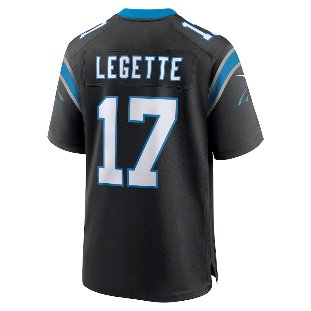 Jamed C.Panthers #17 Xavier Legette Black Team Game Player Stitched Jerseys
