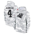 Jamed C.Panthers #4 Tetairoa McMillan Player Arctic Camo Salute to Service Limited Hoodies Stitched Jerseys