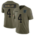 Jamed C.Panthers #4 Tetairoa McMillan Player Salute To Service Olive Limited Stitched Jerseys